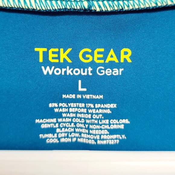 Tek Gear Womens Blue Long-Sleeve Workout Pullover 1/4 Zip Contrast Collar Size L - Picture 3 of 9